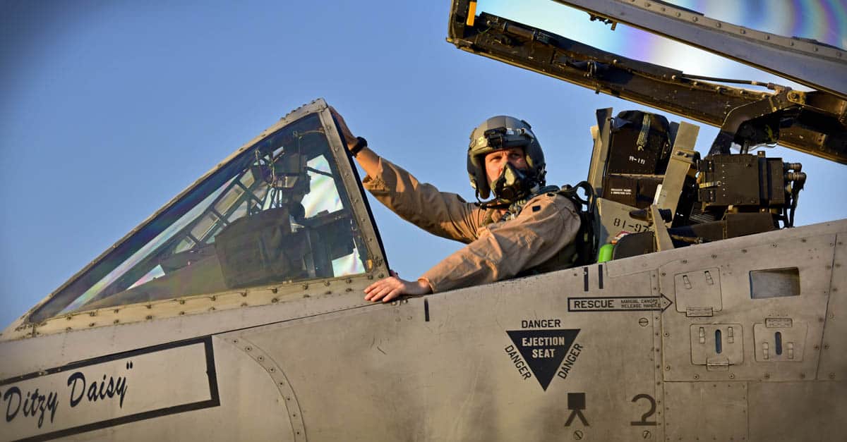 A-10_Operation Support Squadron commander prepares to taxi to the flightline in an A-10 Thunderbolt II