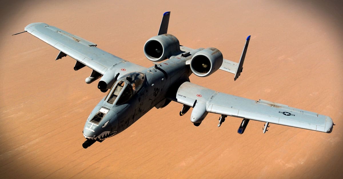 A-10_returns to mission after receiving fuel from a KC-135 Stratotanker